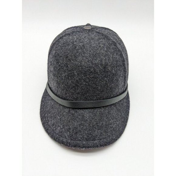 RAG & BONE Lexington 100% wool baseball cap hat - CHARCOAL GRAY - SMALL - Picture 3 of 11